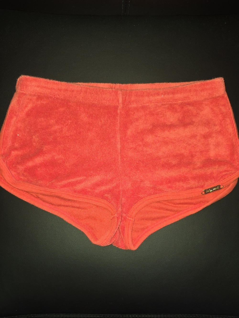 Baby Phat Coral Red Terry Bike Shorts